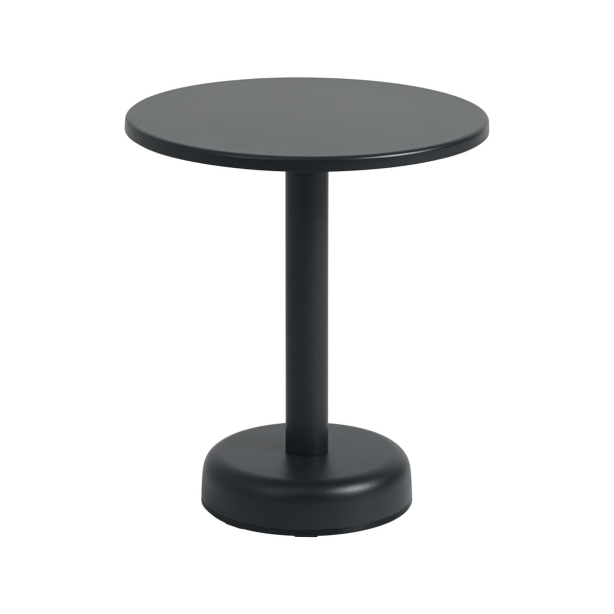 Linear Steel Coffee Table - Ø 42 cm, Anthracite Black - Outdoor Coffee Tables - Muuto