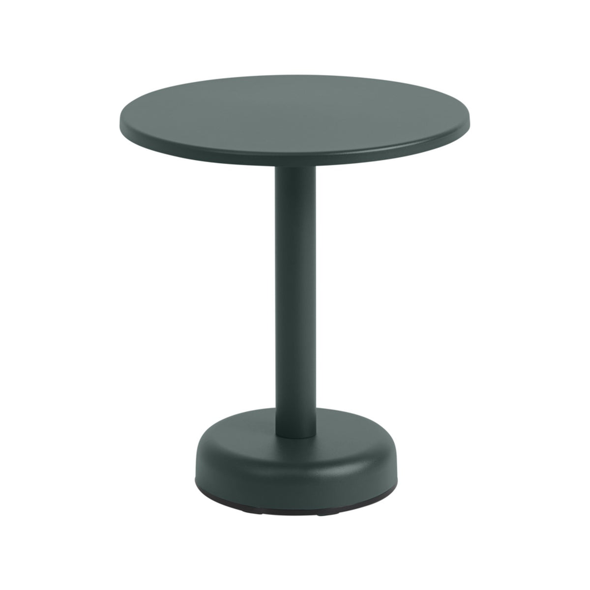 Linear Steel Coffee Table - Ø 42 cm, Dark Green - Outdoor Coffee Tables - Muuto