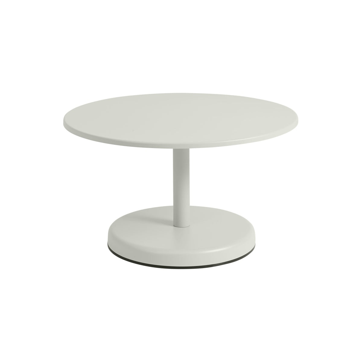 Linear Steel Coffee Table - Ø 70 cm, Grey - Outdoor Coffee Tables - Muuto