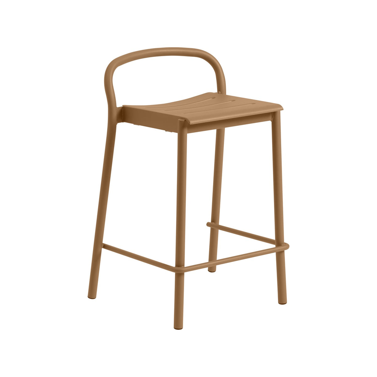 Linear Steel Counter Stool - Burnt Orange - Outdoor Bar & Counter Stools - Muuto