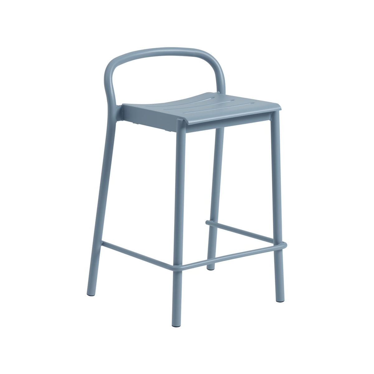 Linear Steel Counter Stool - Pale Blue - Outdoor Bar & Counter Stools - Muuto