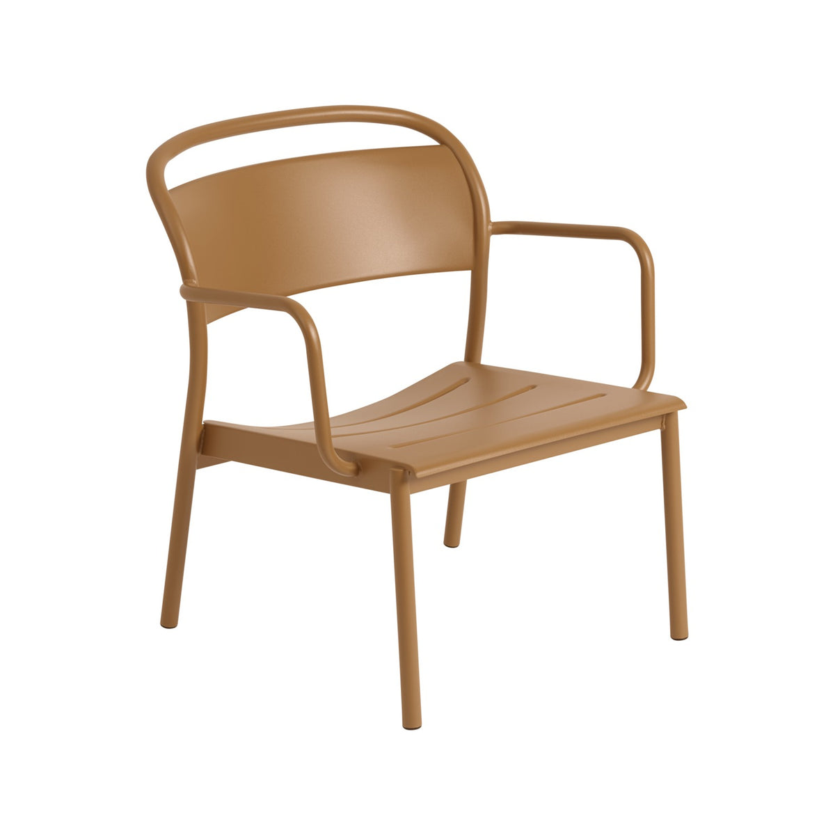 Linear Steel Lounge Armchair - Burnt Orange - Outdoor Lounge Chairs - Muuto