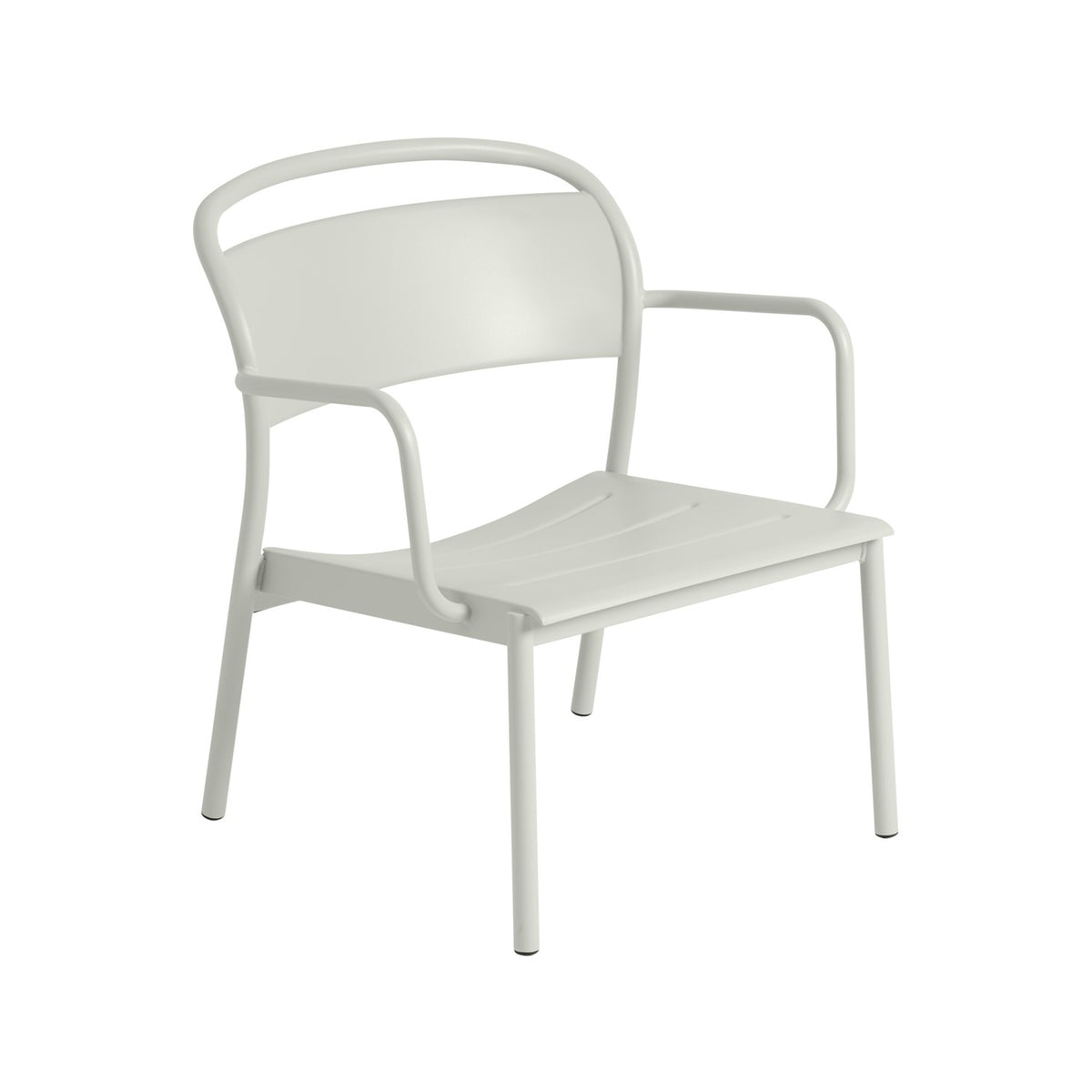 Linear Steel Lounge Armchair - Grey - Outdoor Lounge Chairs - Muuto