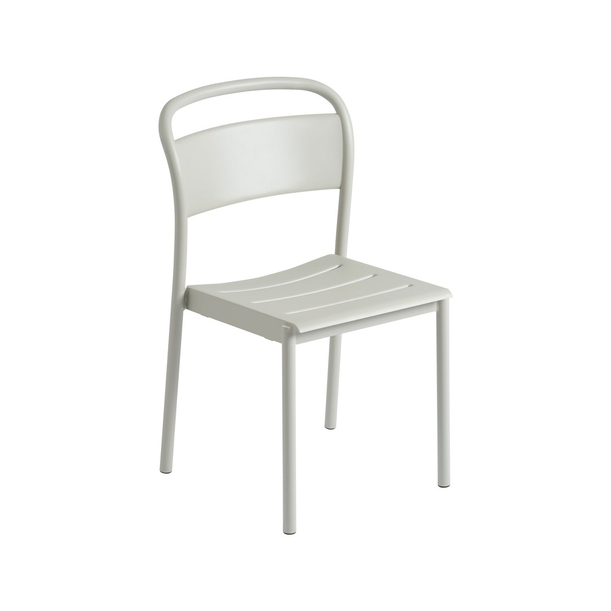 Linear Steel Side Chair - Grey - Outdoor Dining Chairs - Muuto