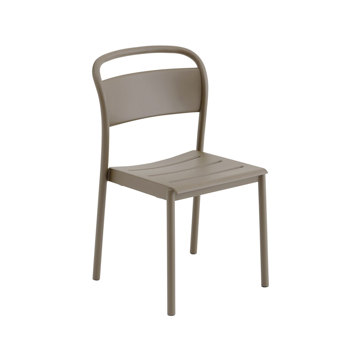 Linear Steel Side Chair - Taupe - Outdoor Dining Chairs - Muuto