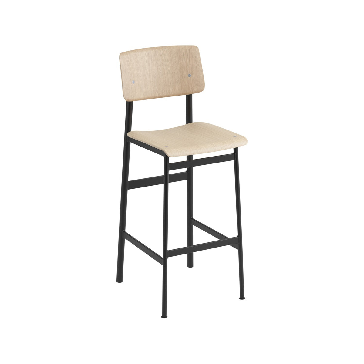 Loft Bar Stool - Oak / Black - Stools - Muuto