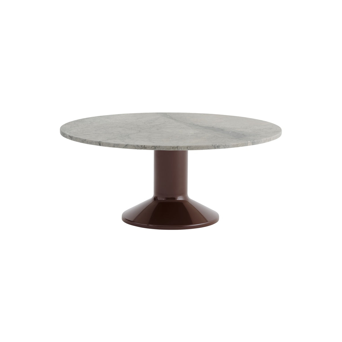 Midst Coffee Table - Grey Marble / Dark Red - Coffee & Side Tables - Muuto
