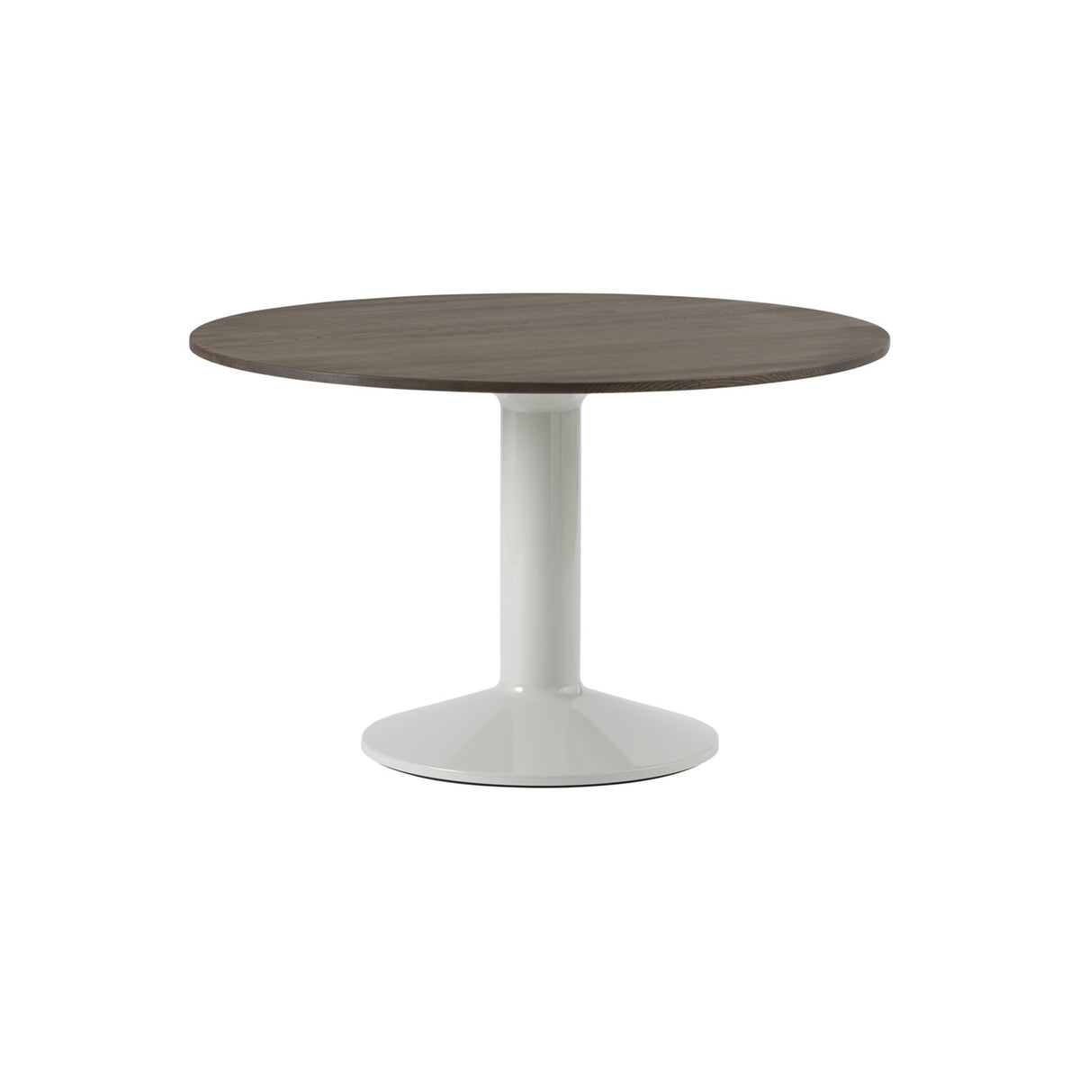 Midst Table - Ø 120 cm, Dark Oiled Oak, Grey - Dining Tables - Muuto