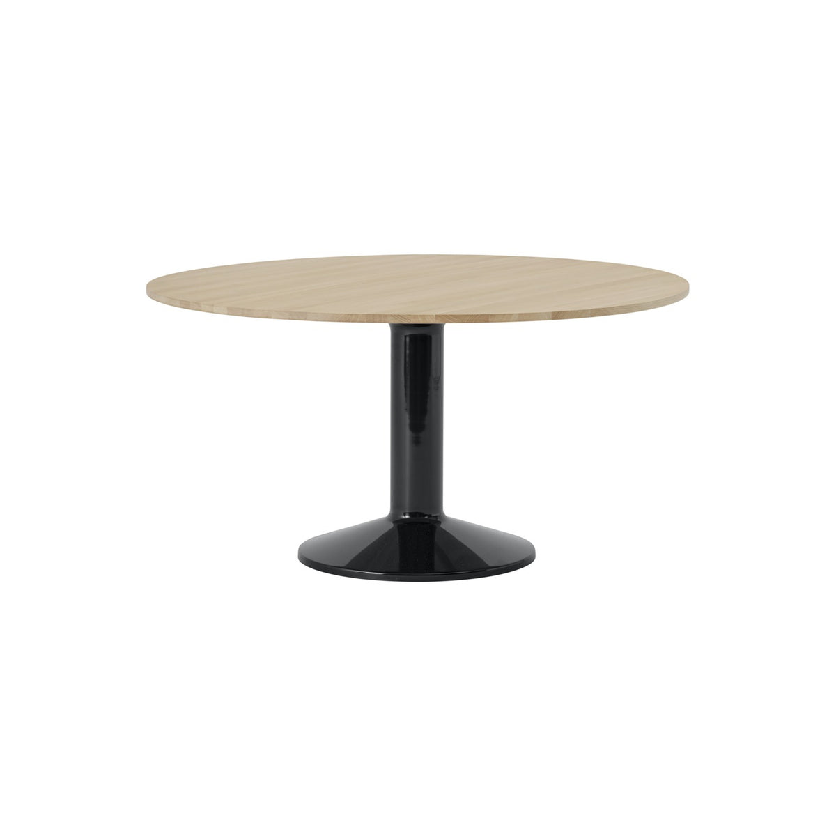 Midst Table - Ø 140 cm, Oiled Oak, Black - Dining Tables - Muuto
