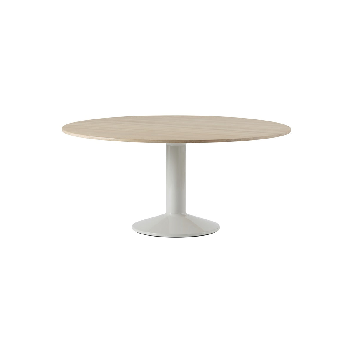 Midst Table - Ø 160 cm, Oiled Oak, Grey - Dining Tables - Muuto