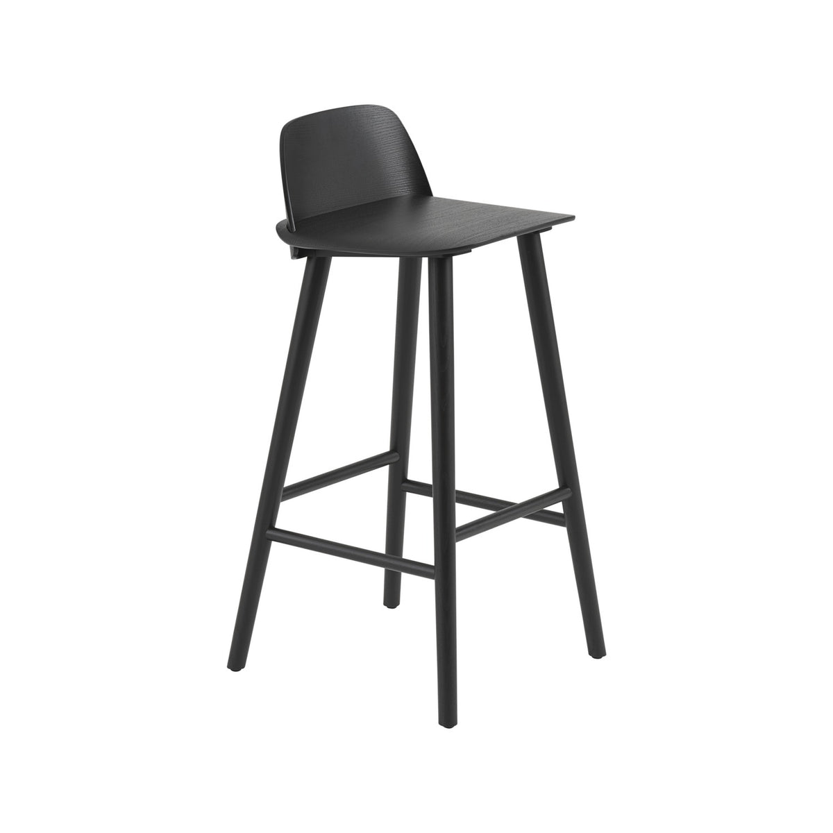 Nerd Bar Stool - Black - Stools - Muuto