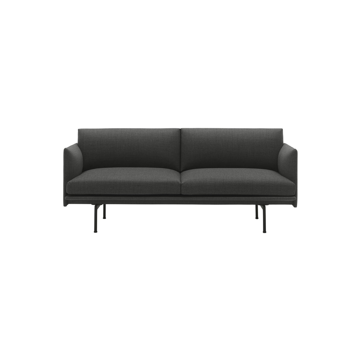 Outline Sofa - 2-Seater, Remix 163, Black - Sofas - Muuto
