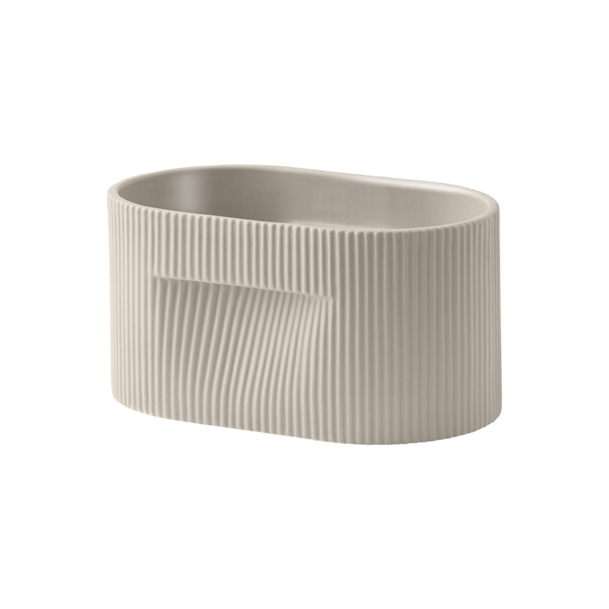 Ridge Planter - H 13 cm, Beige - Planters - Muuto