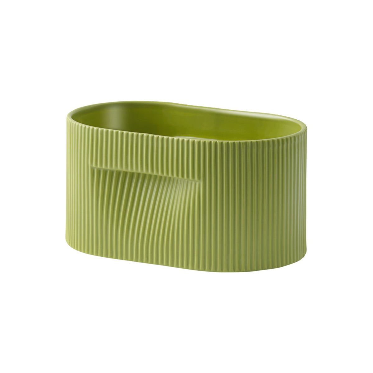 Ridge Planter - H 13 cm, Moss Green - Planters - Muuto