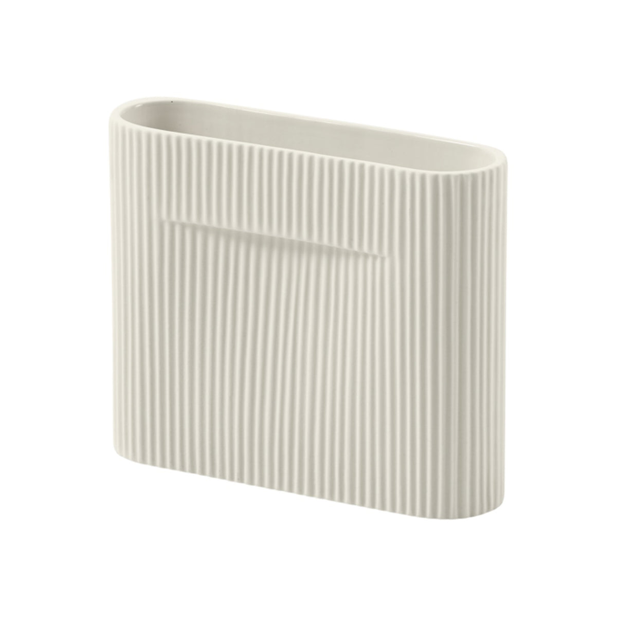 Ridge Vase - H 16.5 cm, Off-White - Vase - Muuto