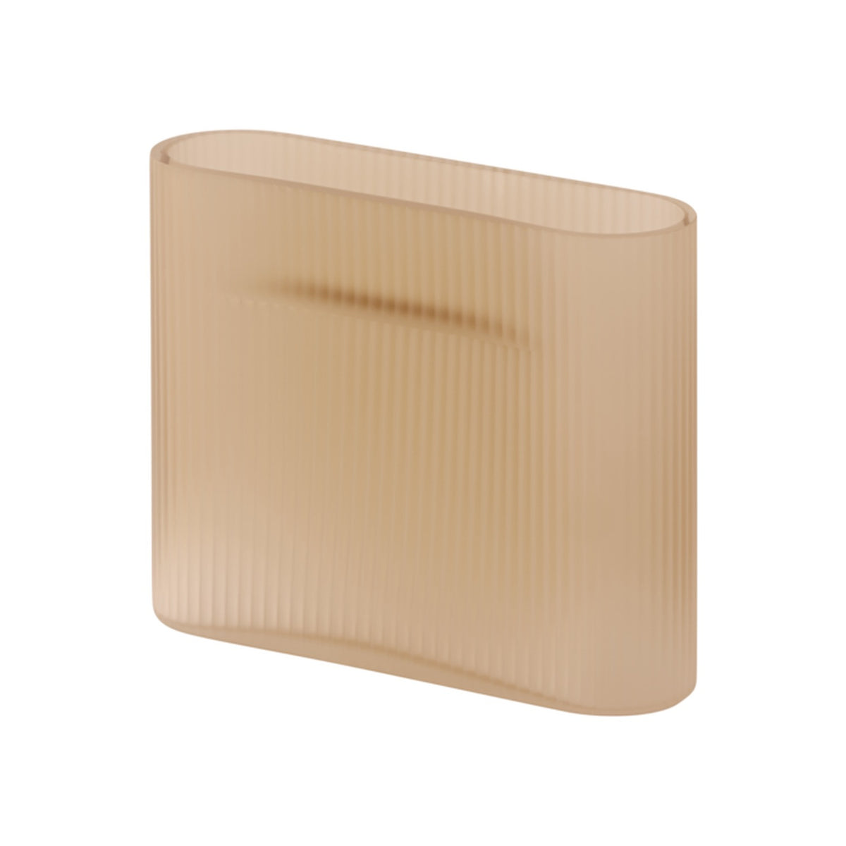 Ridge Vase - H 16.5 cm, Light Orange Frosted Glass - Vase - Muuto