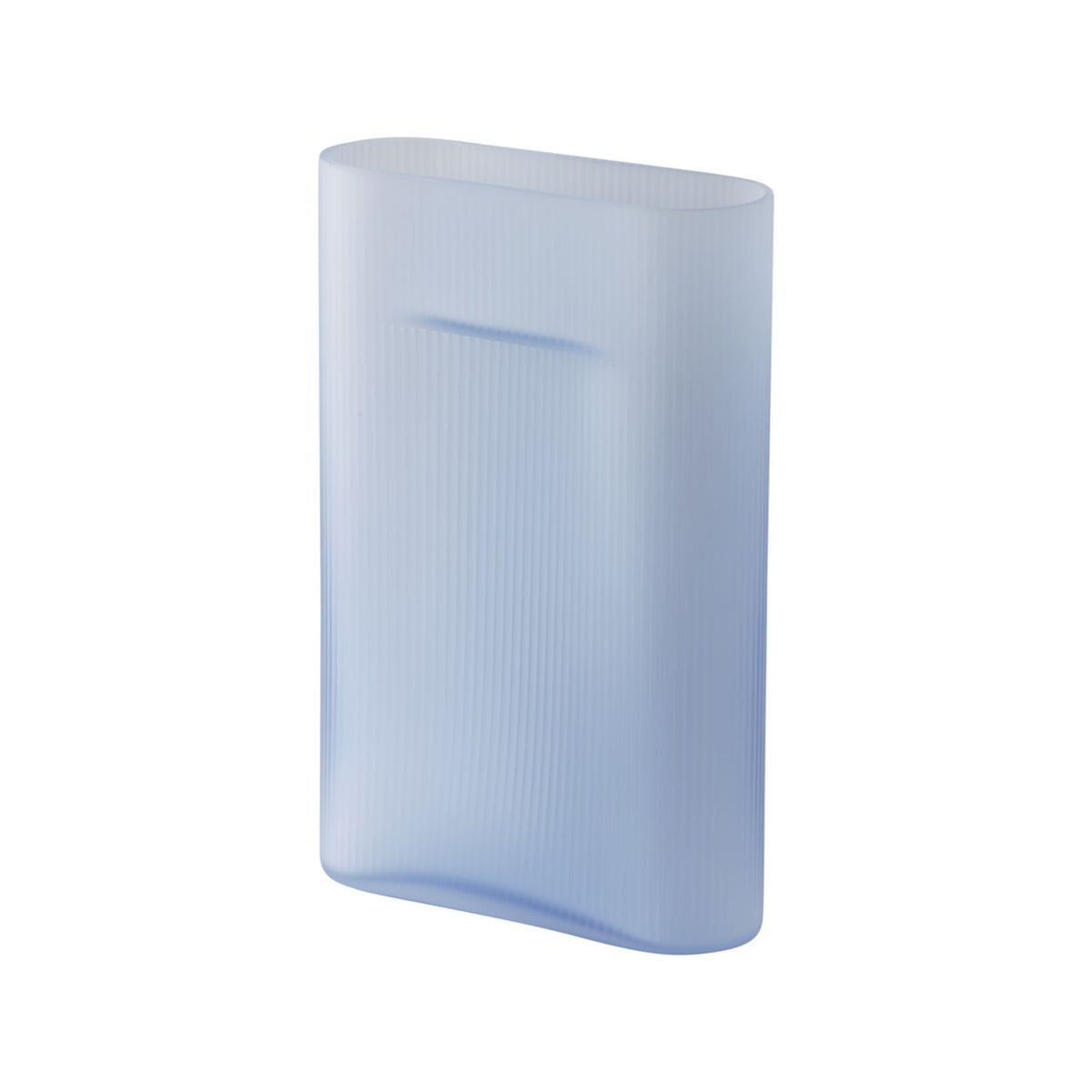 Ridge Vase - H 35 cm, Light Blue Frosted Glass - Vase - Muuto