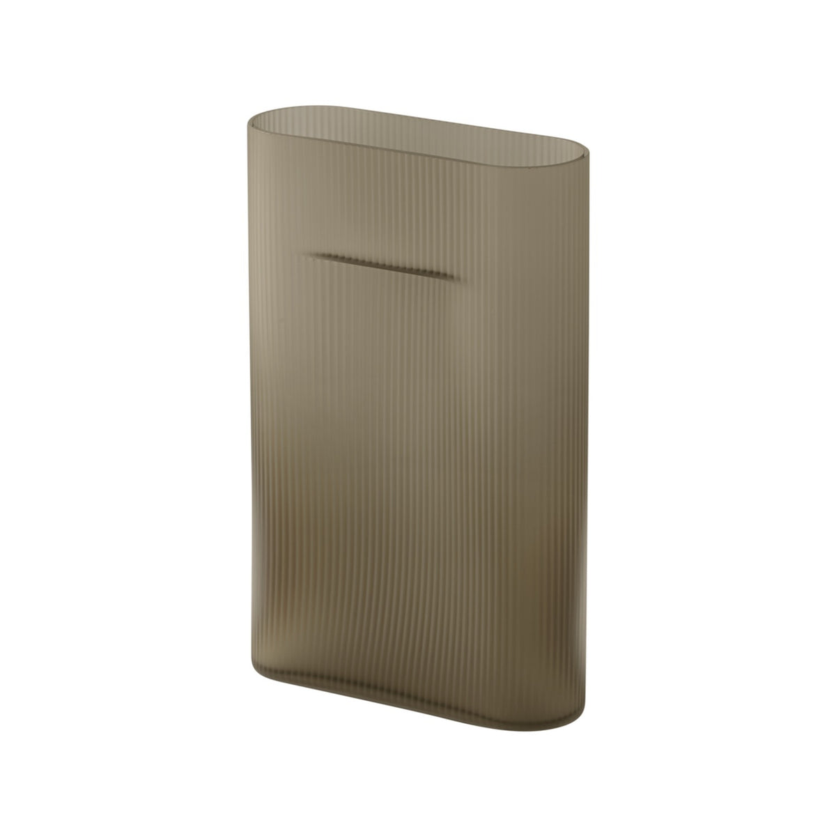 Ridge Vase - H 35 cm, Taupe Frosted Glass - Vase - Muuto