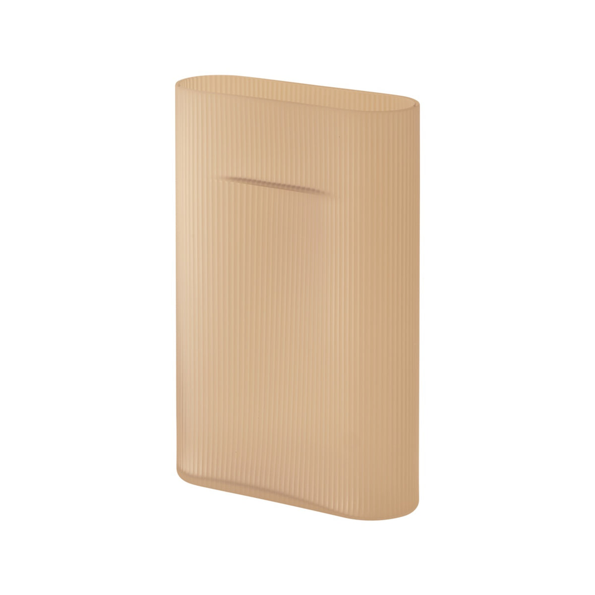 Ridge Vase - H 35 cm, Light Orange Frosted Glass - Vase - Muuto