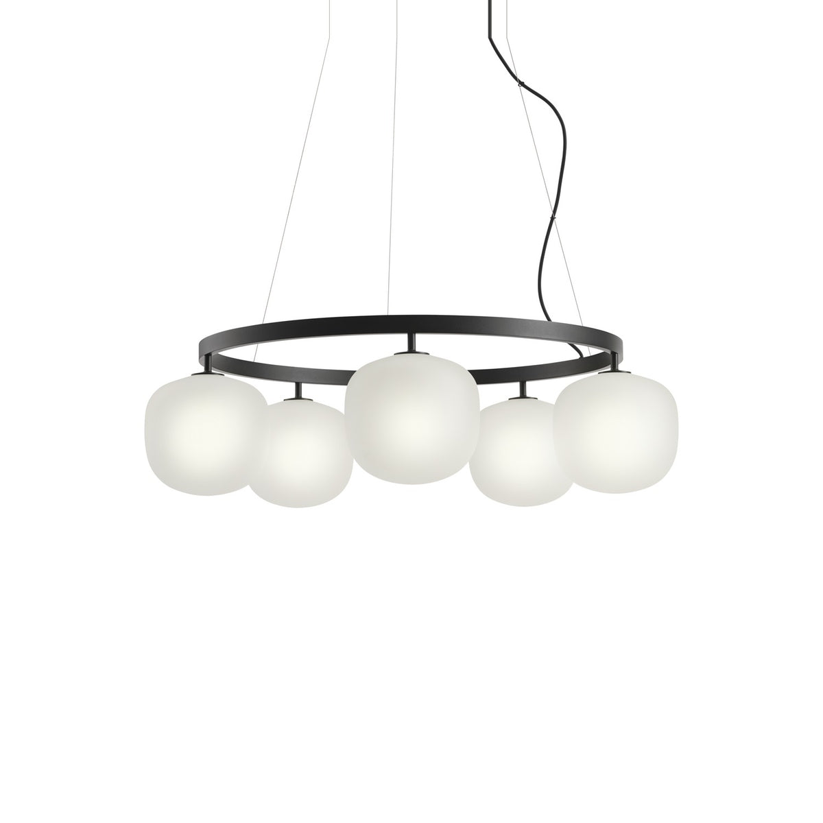 Rime Chandelier - Black - Pendant Lights - Muuto