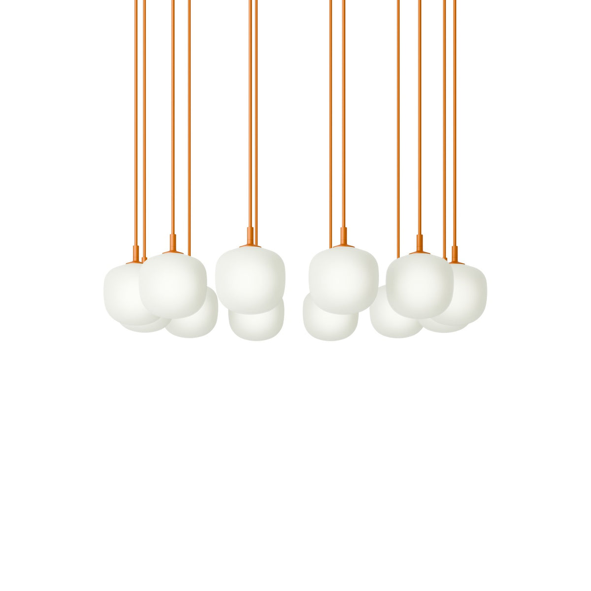 Rime Pendant Cluster - 12 × Ø 12 cm, Orange - Pendant Lights - Muuto
