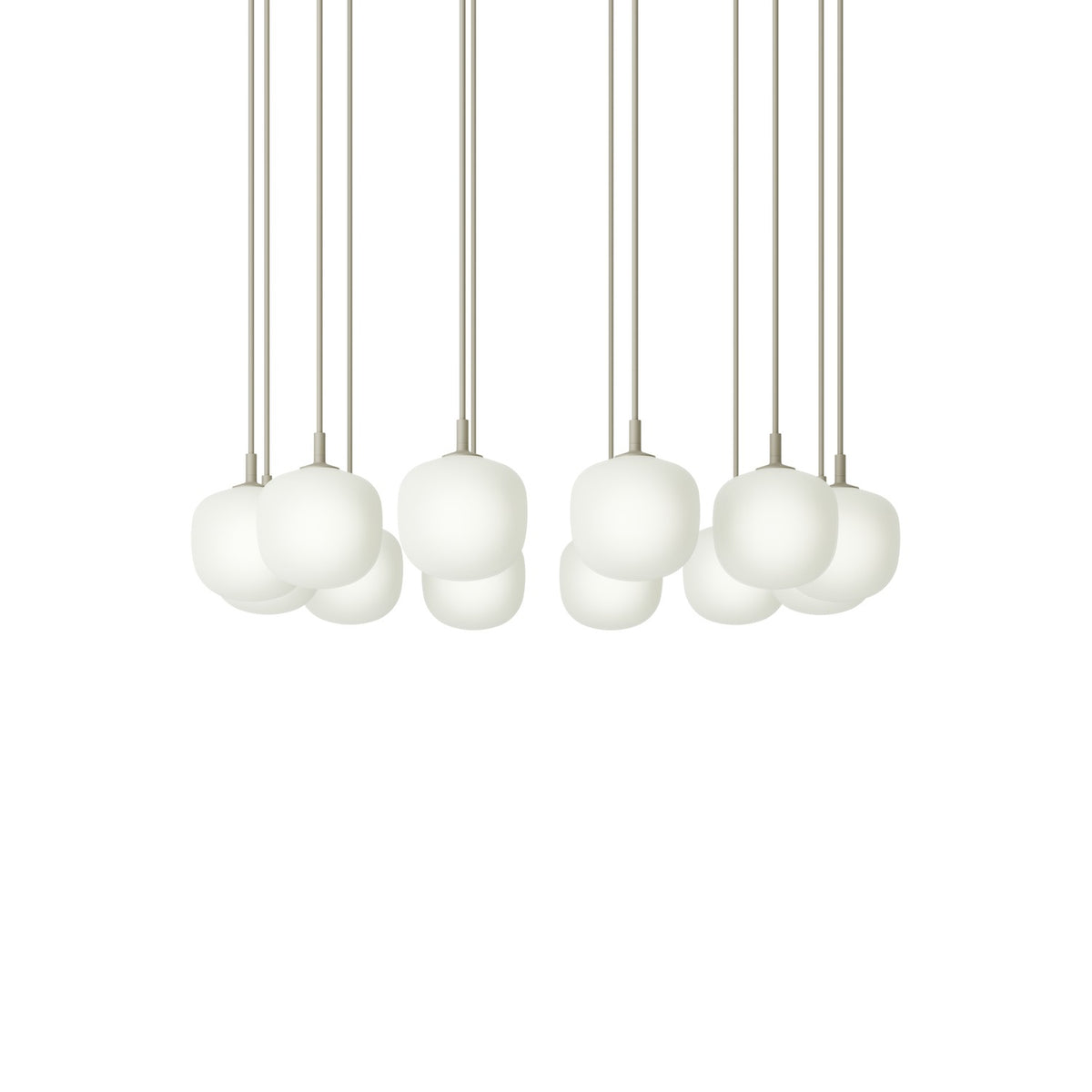Rime Pendant Cluster - 12 × Ø 12 cm, Grey - Pendant Lights - Muuto