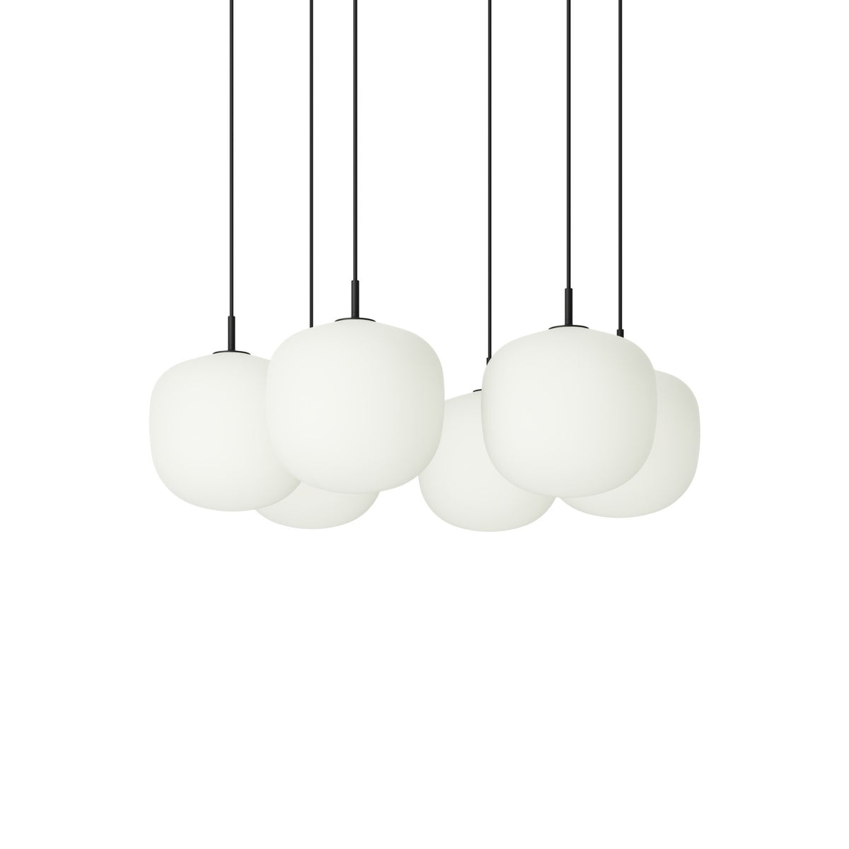 Rime Pendant Cluster - 6 × Ø 25 cm, Black - Pendant Lights - Muuto