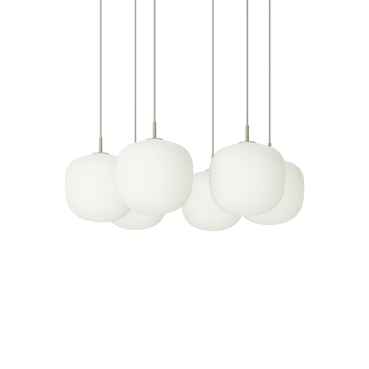 Rime Pendant Cluster - 6 × Ø 25 cm, Grey - Pendant Lights - Muuto