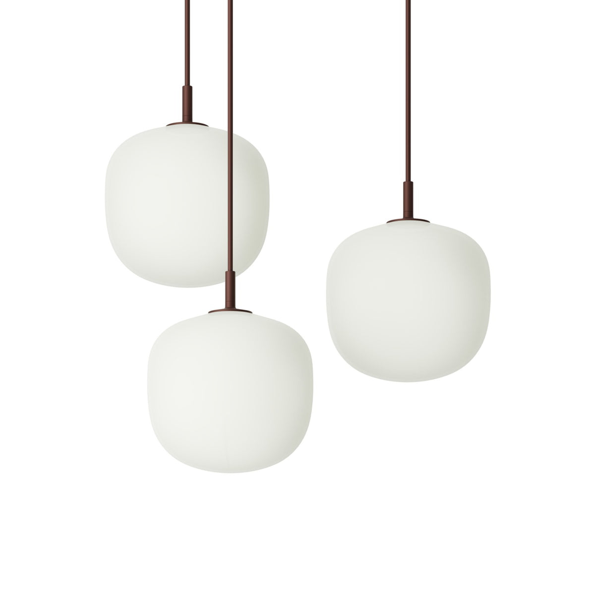 Rime Pendant Cluster - 3 × Ø 18 cm, Deep Red - Pendant Lights - Muuto