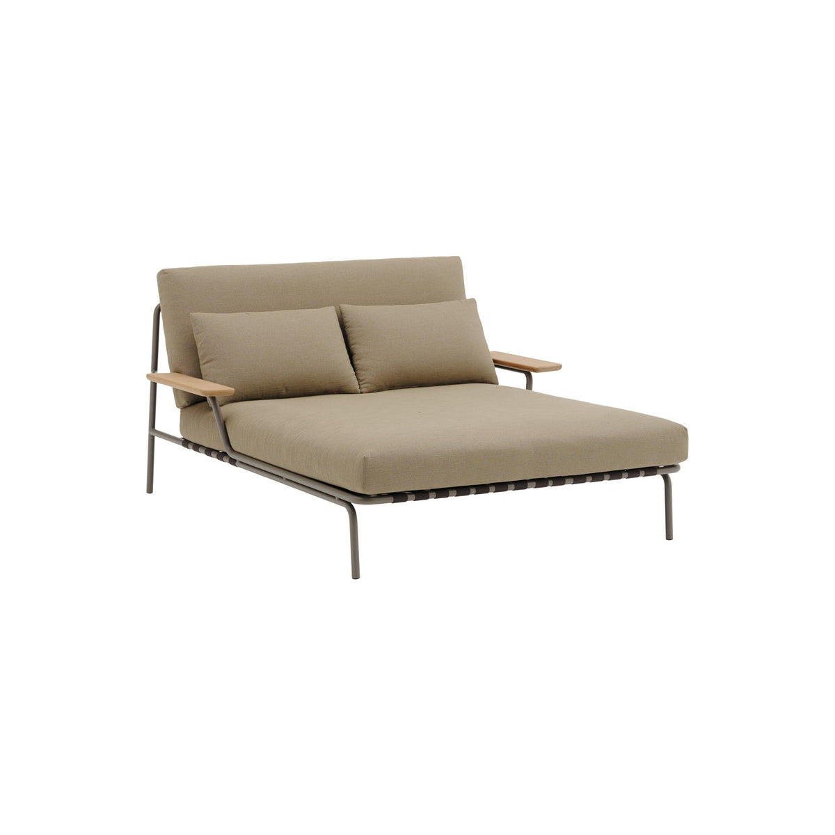 Settle Lounge Bed - Ribbed Weave 5 / Taupe - Outdoor Sofas - Muuto