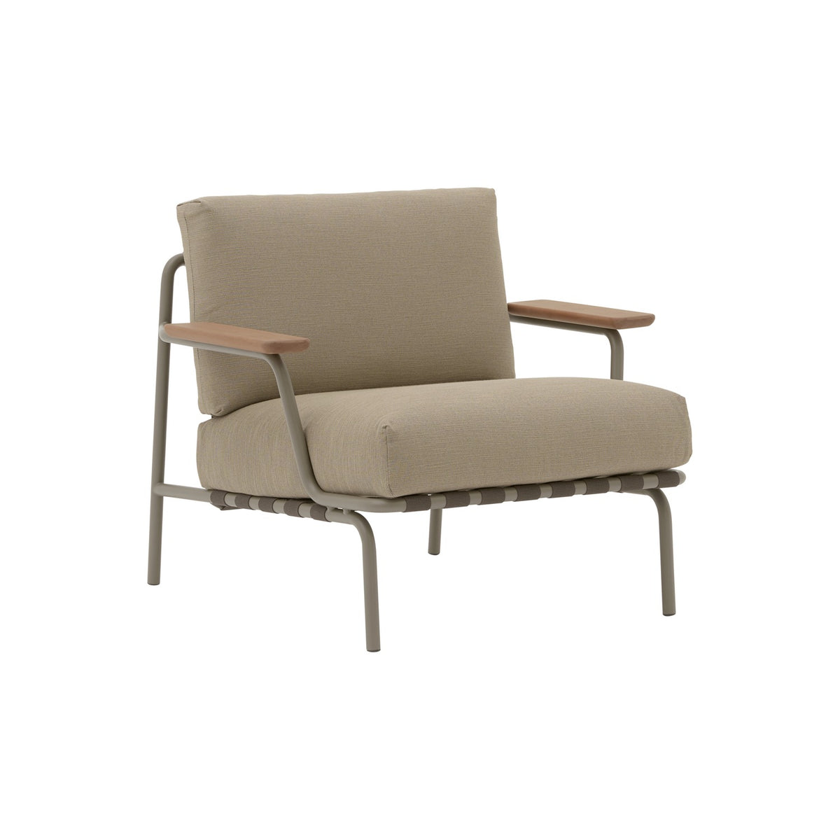Settle Lounge Chair - Ribbed Weave 5 / Taupe - Outdoor Lounge Chairs - Muuto