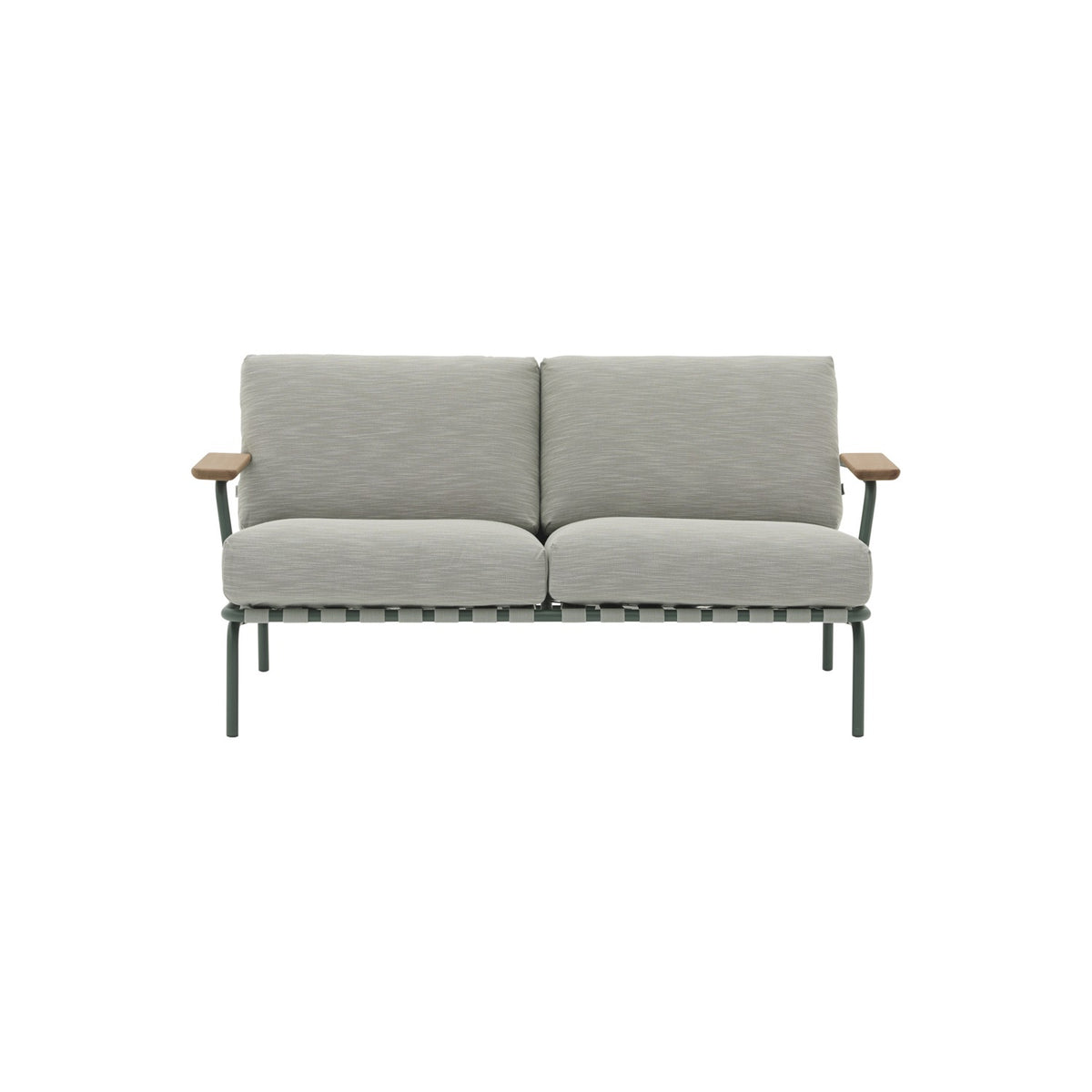 Settle Sofa - 2-Seater, Ribbed Weave 2 / Dark Green - Outdoor Sofas - Muuto
