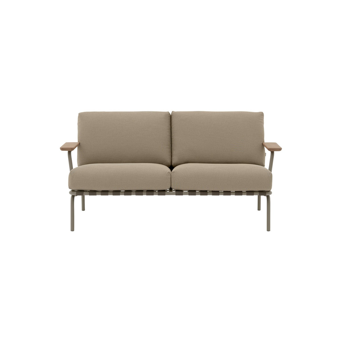 Settle Sofa - 2-Seater, Ribbed Weave 5 / Taupe - Outdoor Sofas - Muuto