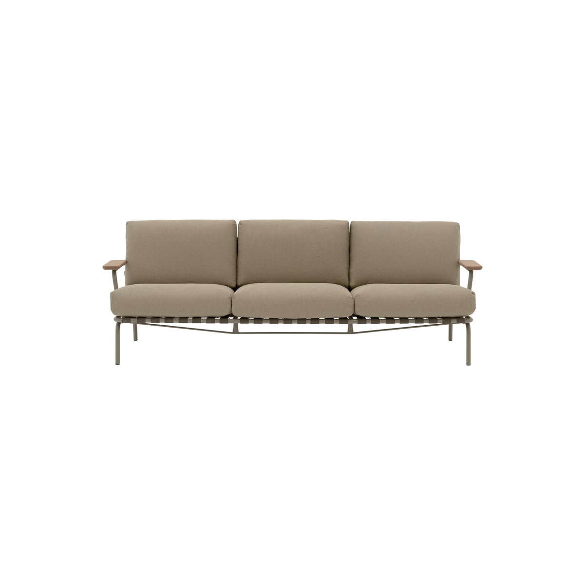 Settle Sofa - 3-Seater, Ribbed Weave 5 / Taupe - Outdoor Sofas - Muuto