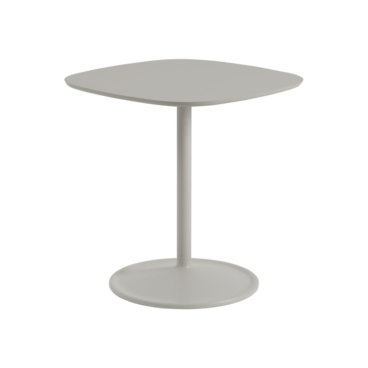 Soft Café Table - 70 × 70 cm, Grey Linoleum / Grey - Dining Tables - Muuto