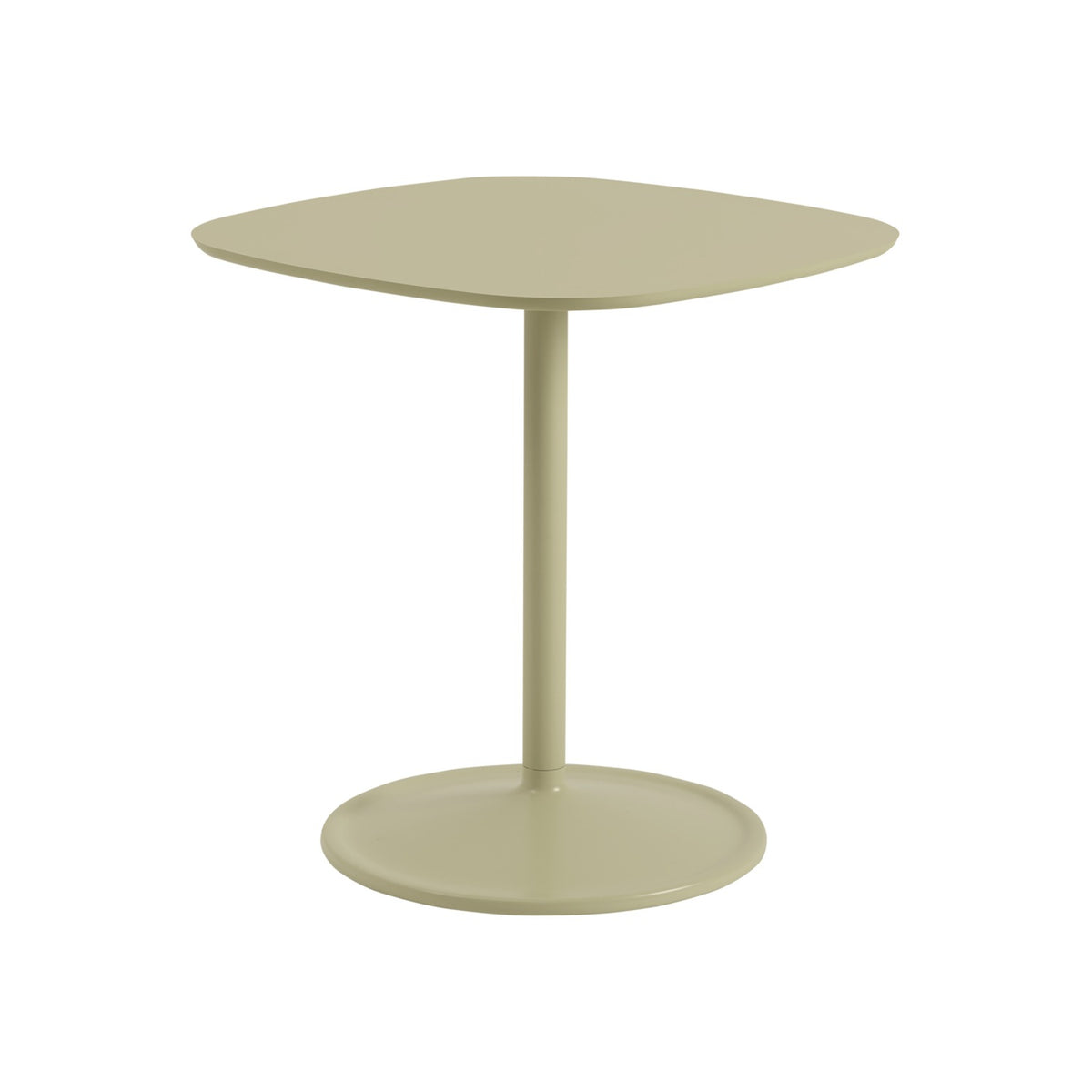 Soft Café Table - 70 × 70 cm, Beige Green Laminate / Beige Green - Dining Tables - Muuto