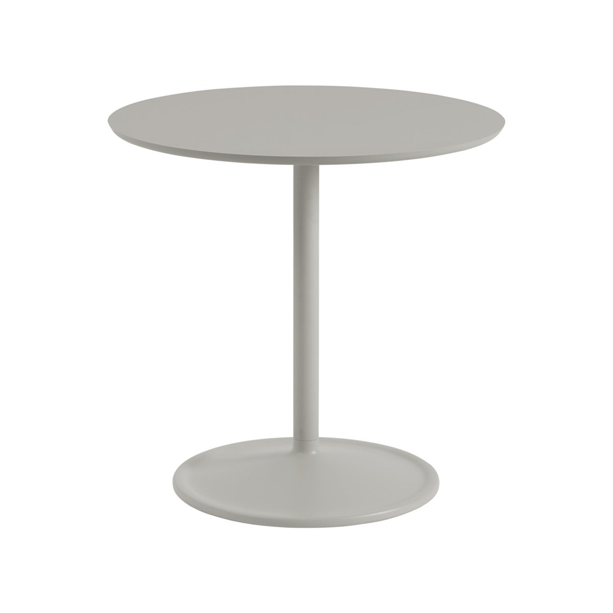 Soft Café Table - Ø 75 cm, Grey Linoleum / Grey - Dining Tables - Muuto