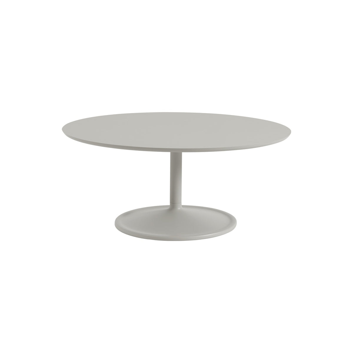Soft Coffee Table - Ø 95 cm, Grey Linoleum / Grey - Coffee & Side Tables - Muuto