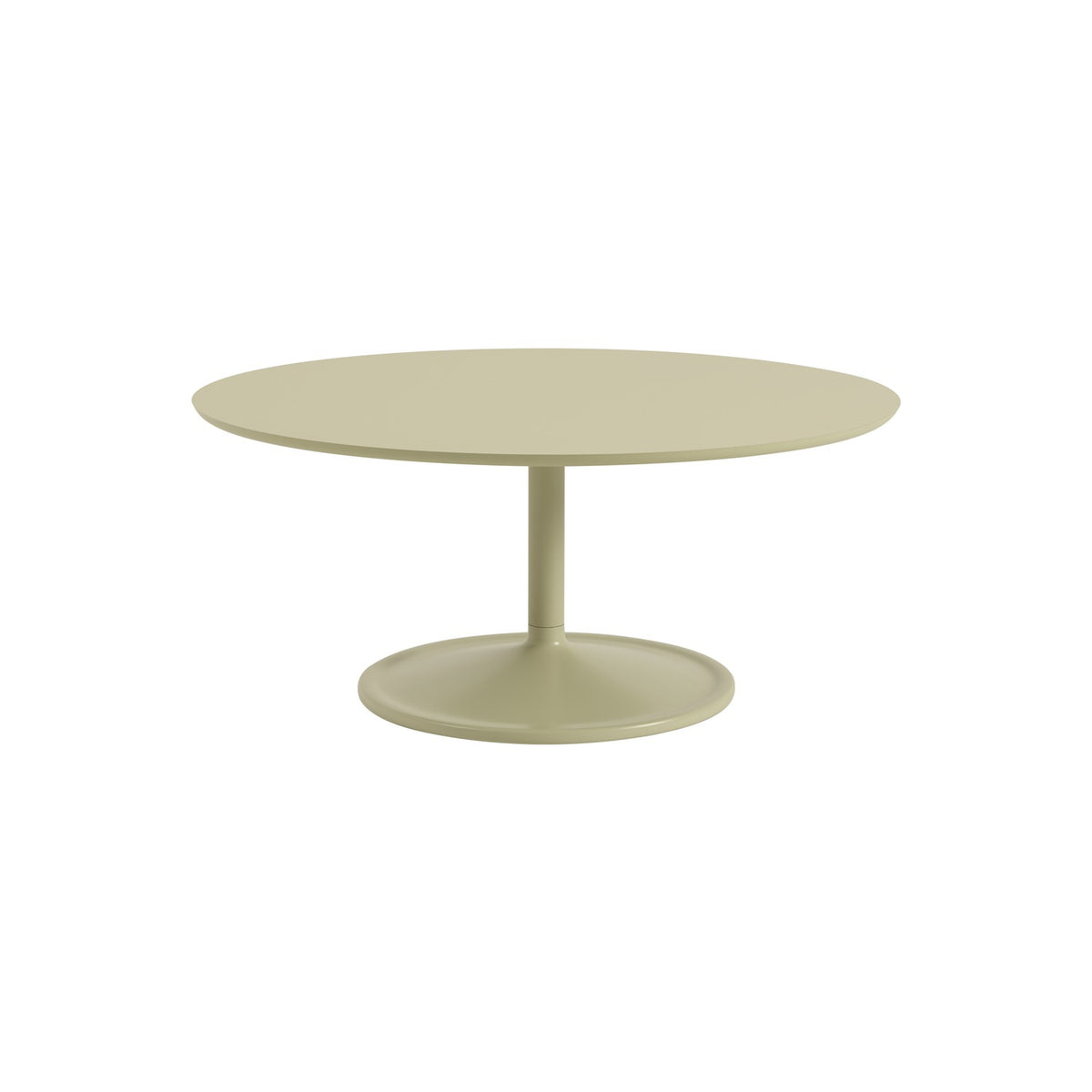 Soft Coffee Table - Ø 95 cm, Beige Green Laminate / Beige Green - Coffee & Side Tables - Muuto
