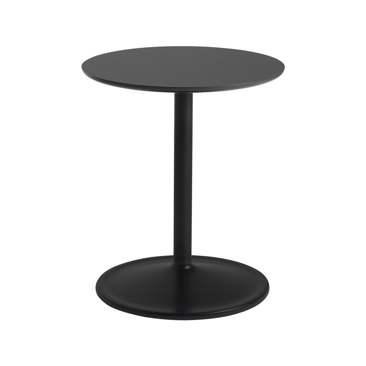 Soft Side Table - Ø 41 × H 48 cm, Black Nanolaminate / Black - Side Tables - Muuto