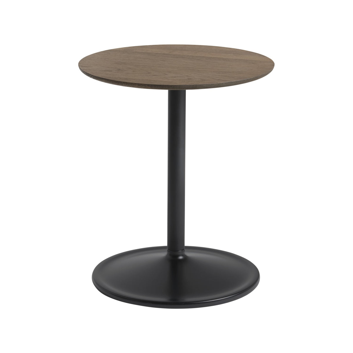 Soft Side Table - Ø 41 × H 48 cm, Solid Smoked Oak / Black - Side Tables - Muuto