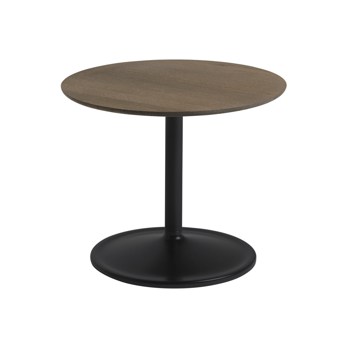 Soft Side Table - Ø 48 × H 40 cm, Solid Smoked Oak / Black - Side Tables - Muuto