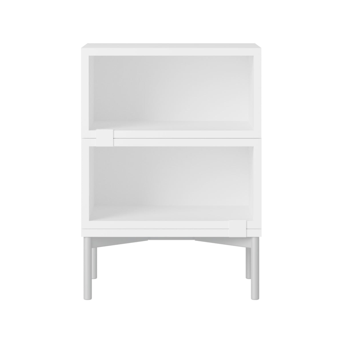 Stacked Bedside Table - Configuration 1, White - Side Tables - Muuto