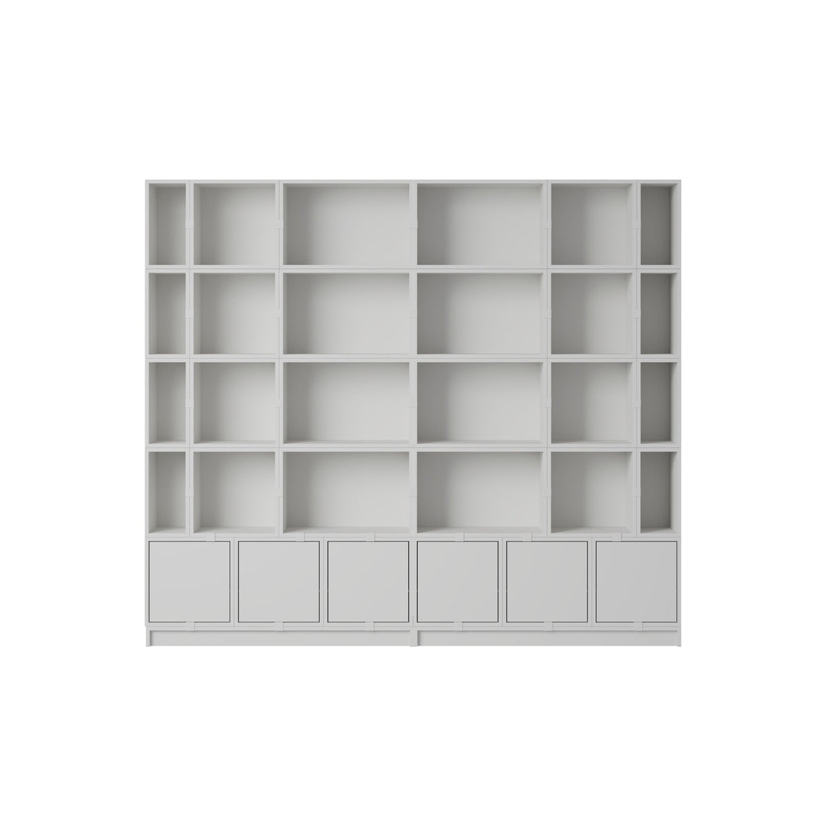 Stacked Bookcase - Configuration 1, Grey - Shelving - Muuto