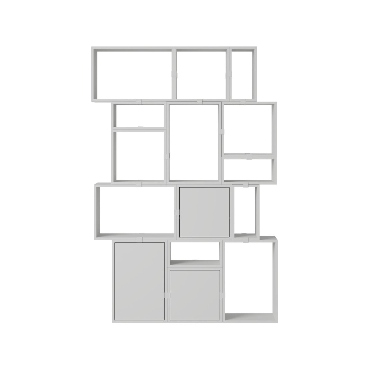 Stacked Bookcase - Configuration 2, Grey - Shelving - Muuto