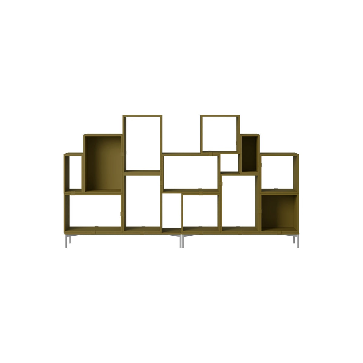 Stacked Bookcase - Configuration 3, Brown Green - Shelving - Muuto