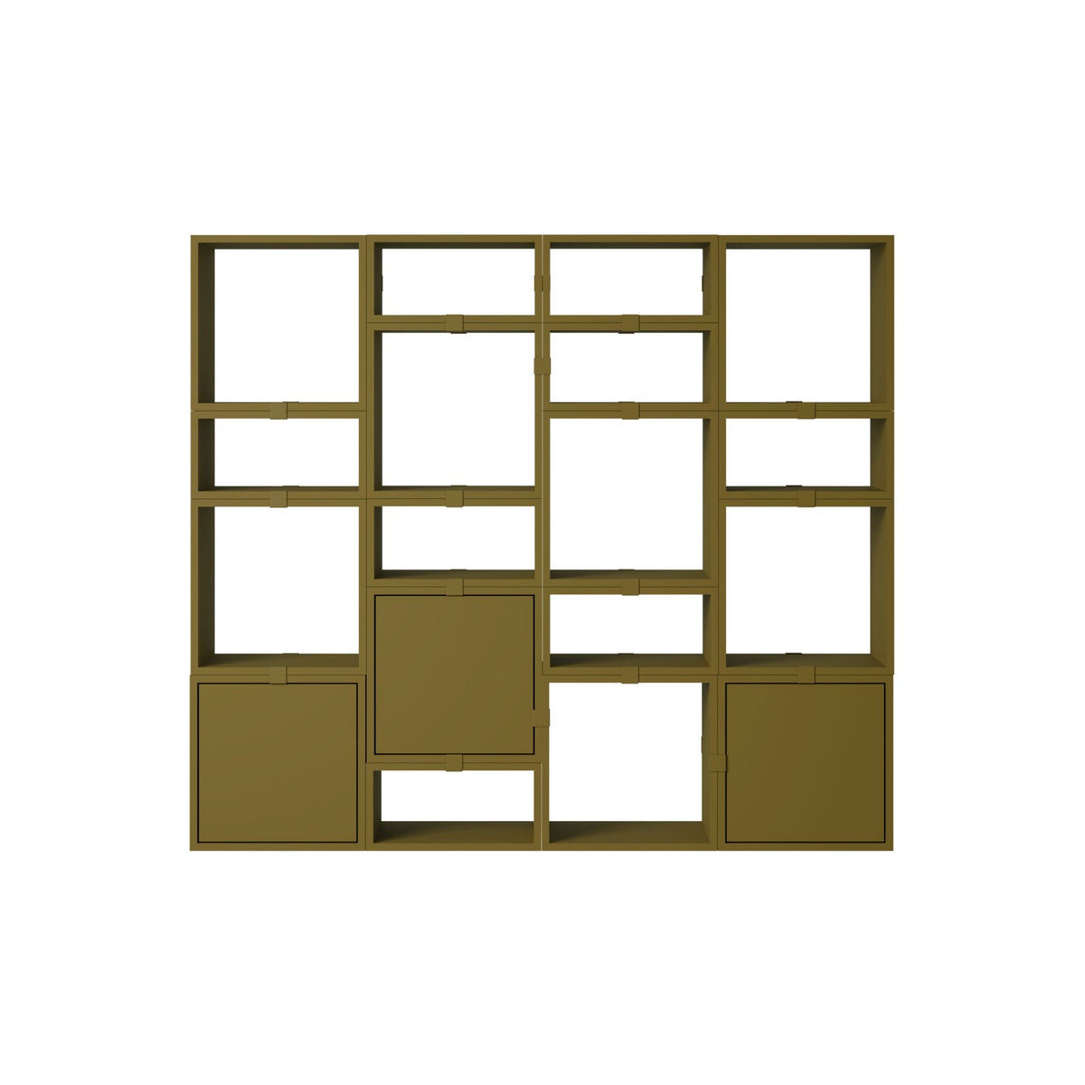 Stacked Bookcase - Configuration 4, Brown Green - Shelving - Muuto