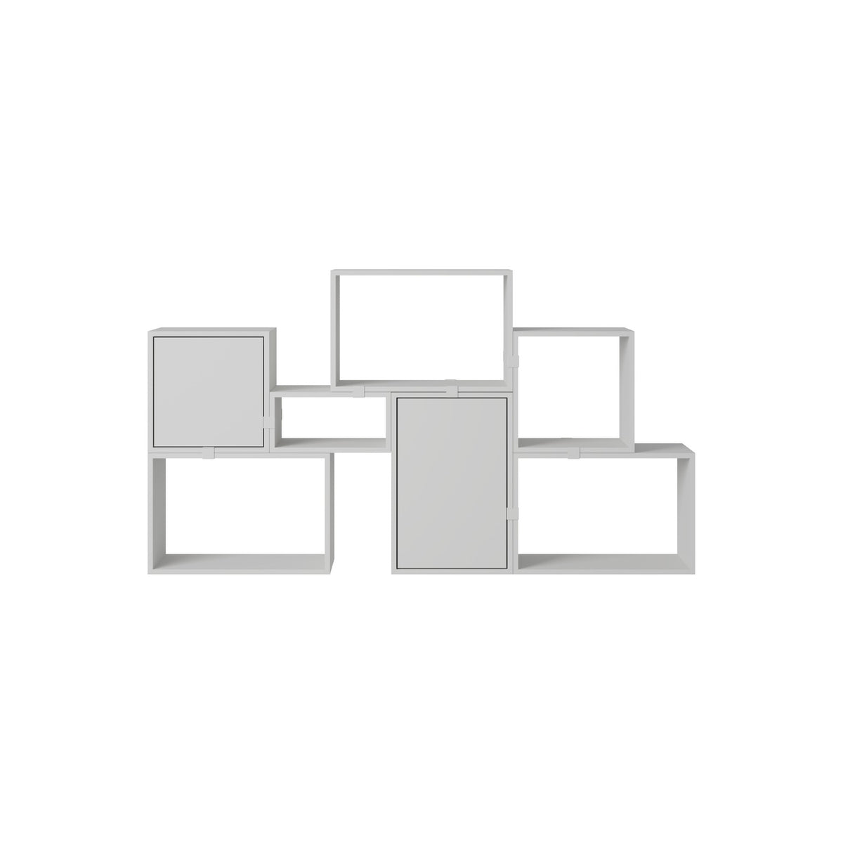 Stacked Bookcase - Configuration 6, Grey - Shelving - Muuto