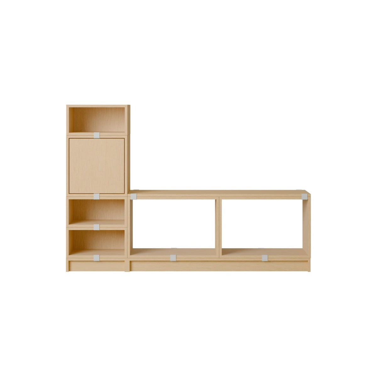 Stacked Hallway Storage - Configuration 1, Oak - Shelving - Muuto