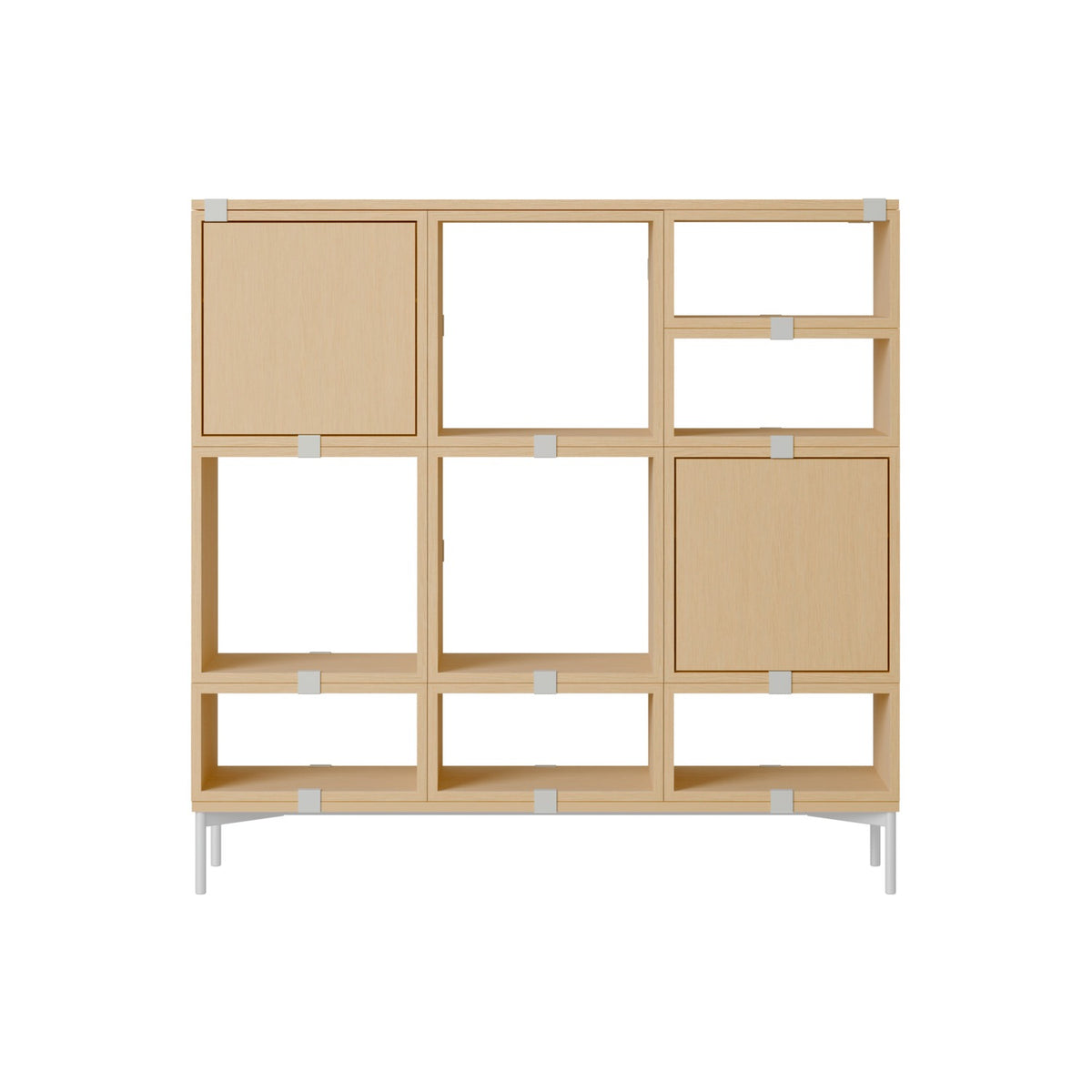 Stacked Hallway Storage - Configuration 3, Oak - Shelving - Muuto